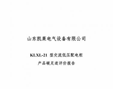山东巅峰国际电气设备有限公司碳足迹评价报告